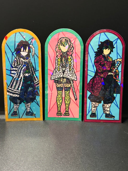 Slayer Anime Stained Glass Stickers