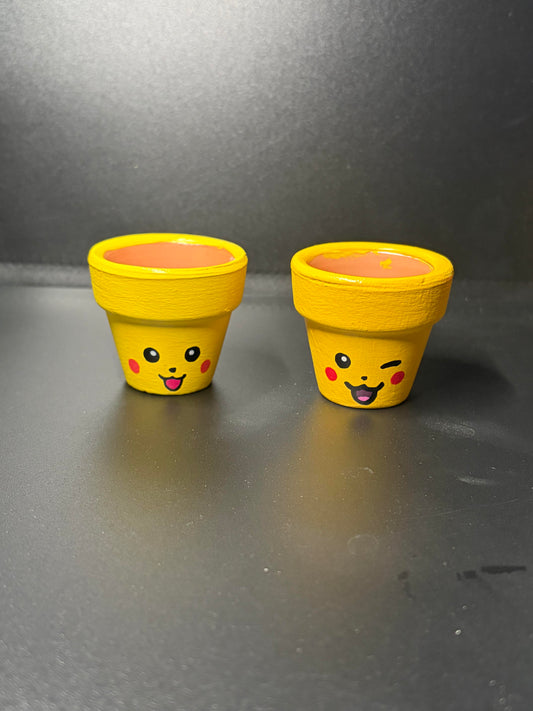 Hand Painted Flower Pots Small