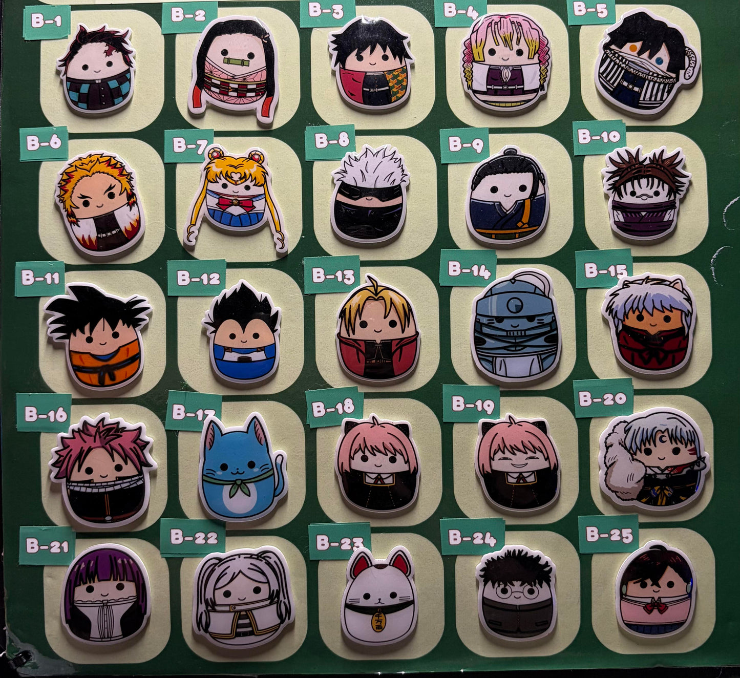 Assorted Anime Plastic Pins