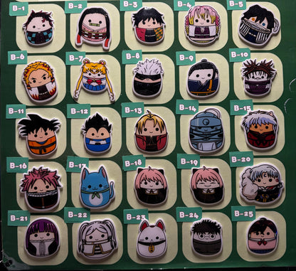 Assorted Anime Plastic Pins