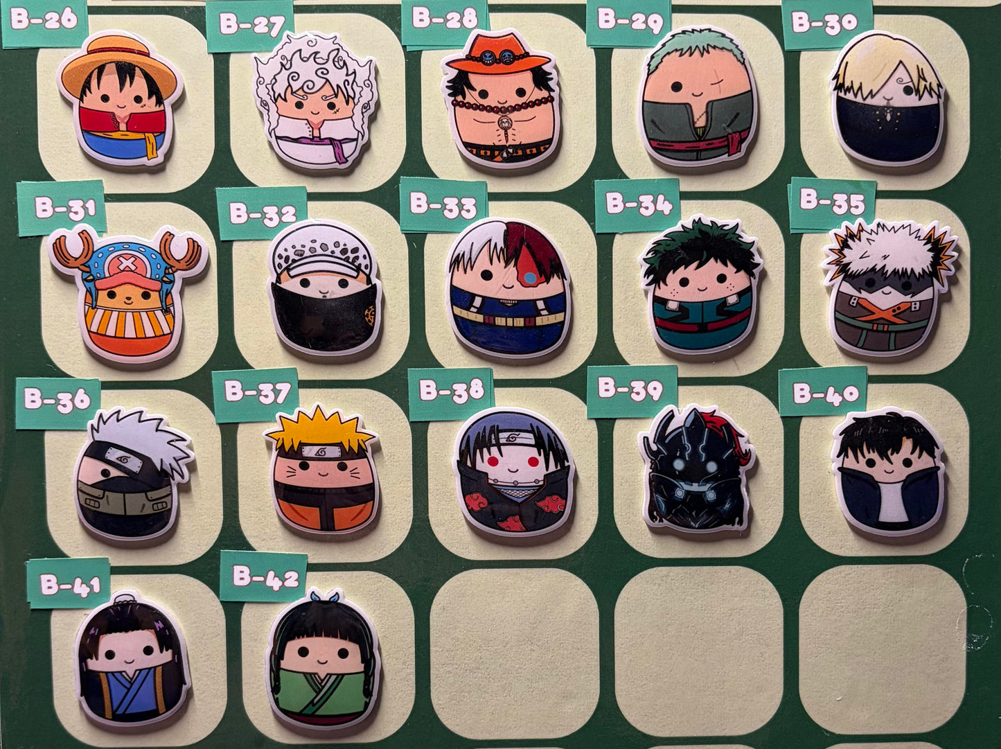 Assorted Anime Plastic Pins