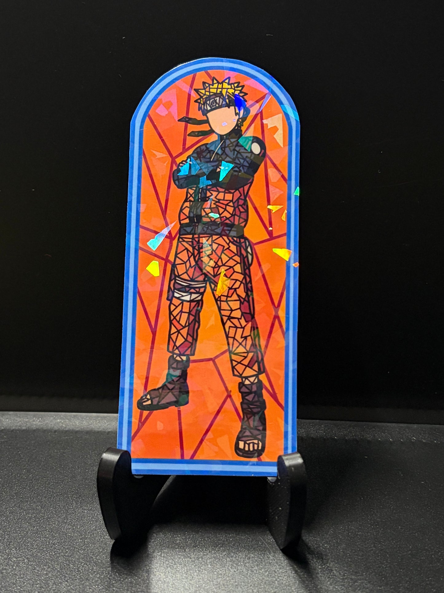 Ninja Anime Stained Glass Stickers