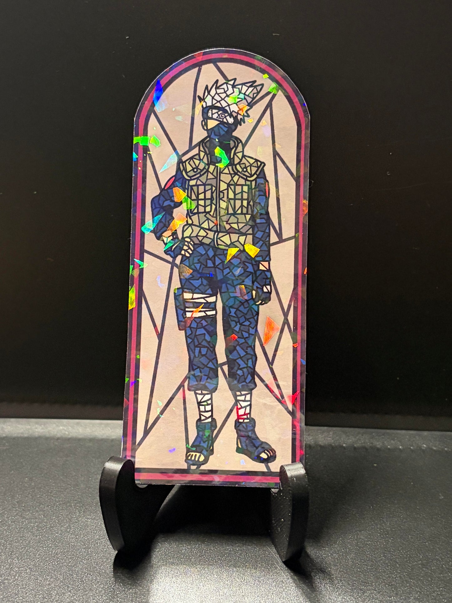 Ninja Anime Stained Glass Stickers