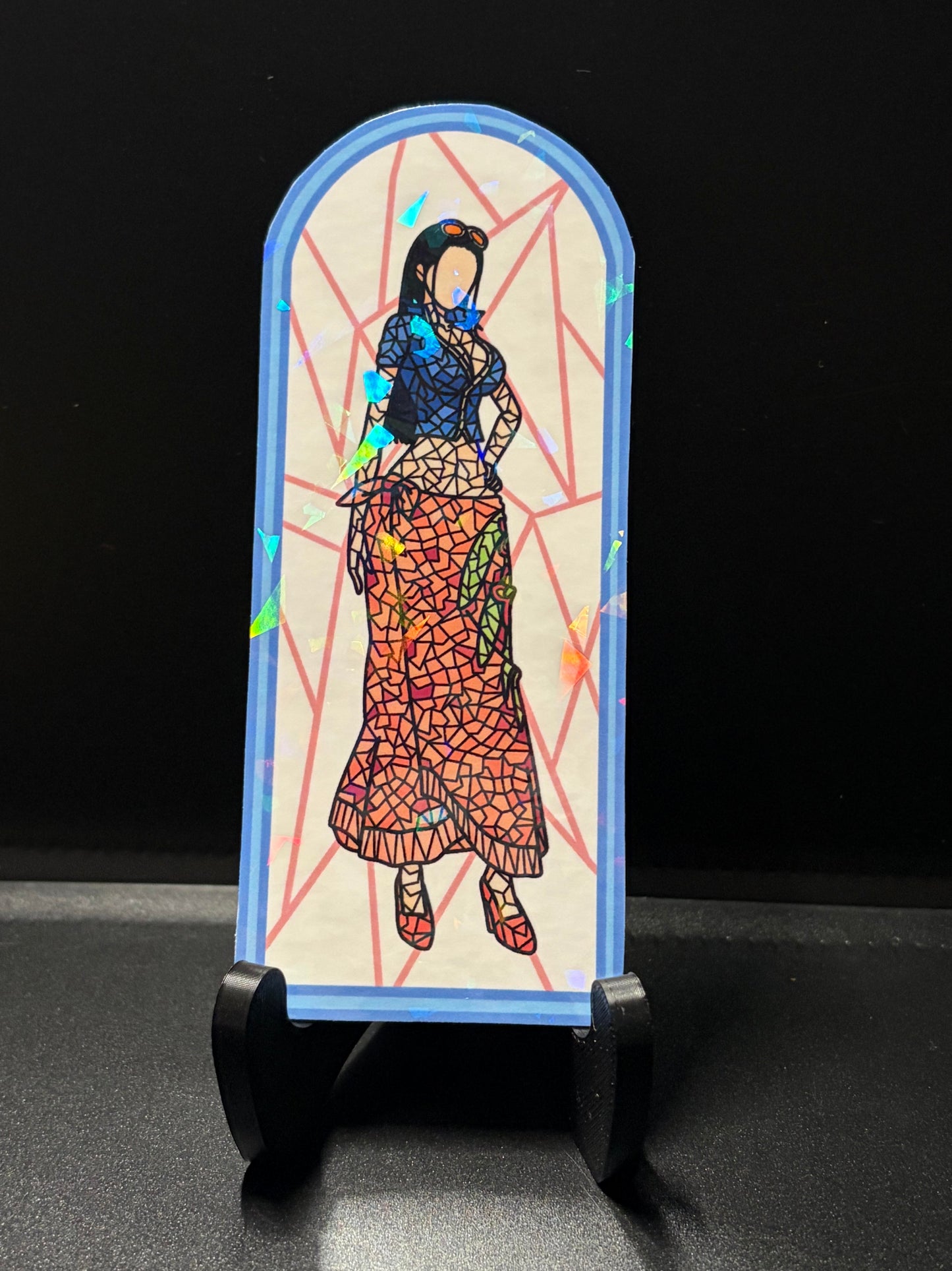 Pirate Anime Stained Glass Stickers