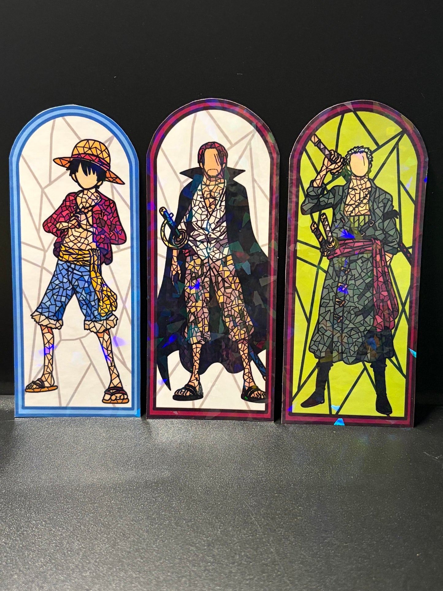 Pirate Anime Stained Glass Stickers