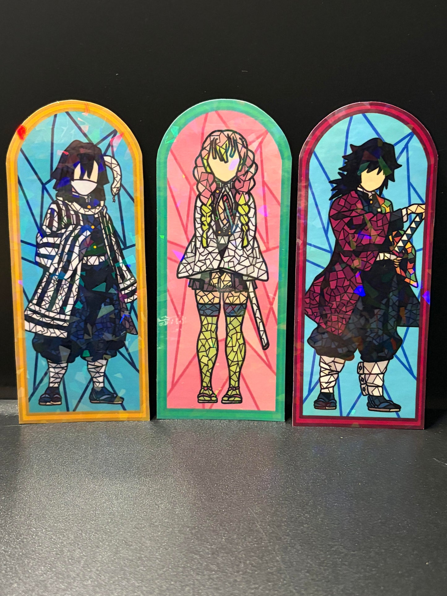 Slayer Anime Stained Glass Stickers