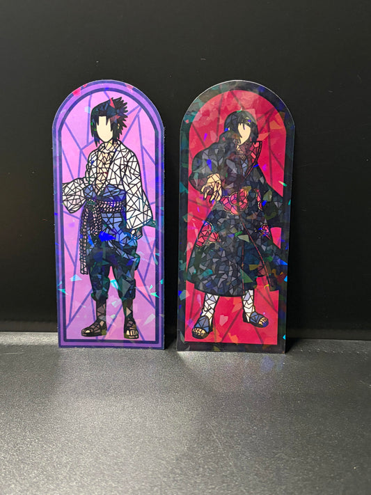 Ninja Anime Stained Glass Stickers