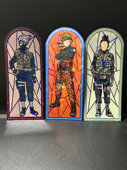 Ninja Anime Stained Glass Stickers