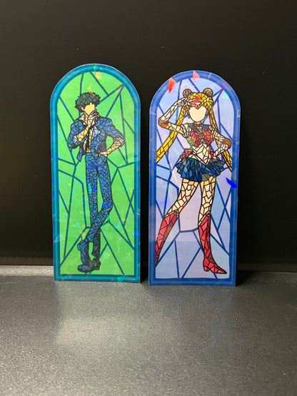 Stained Glass Assorted Anime Stickers