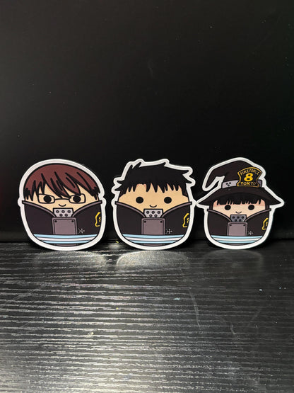 Firefighter Anime Stickers