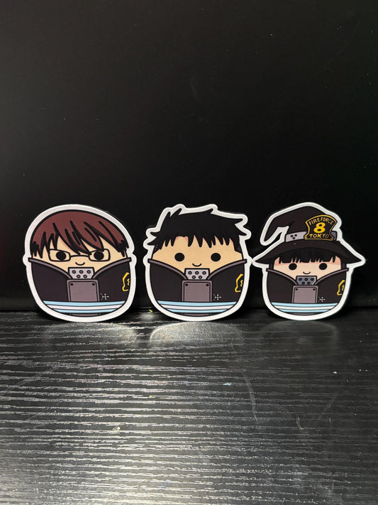 Firefighter Anime Stickers